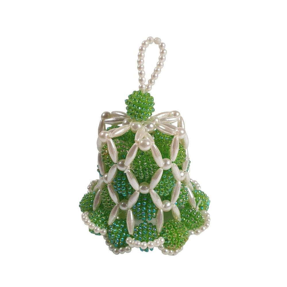 Hand Made Beaded Ornaments Vintage Large Tree Decoration Classic Christmas